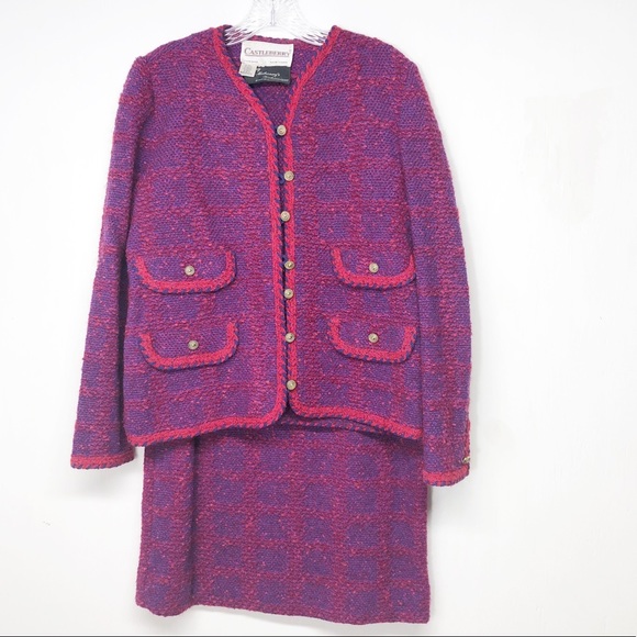 Vintage Dresses & Skirts - Vintage Retro Style Castleberry Skirt Suit Set 70s